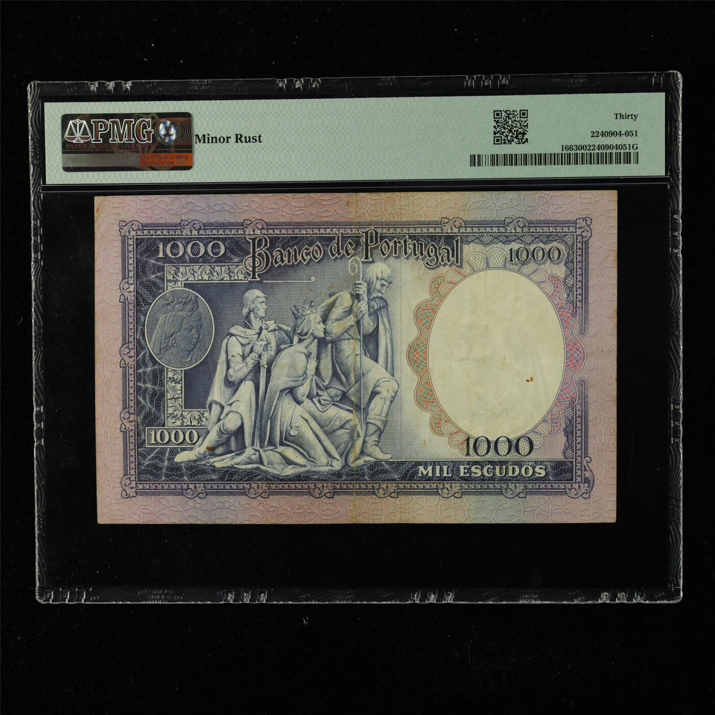 【亘邦集藏】第225期拍卖 1961年 葡萄牙1000埃斯库多 PMG 30 46 HT03582
