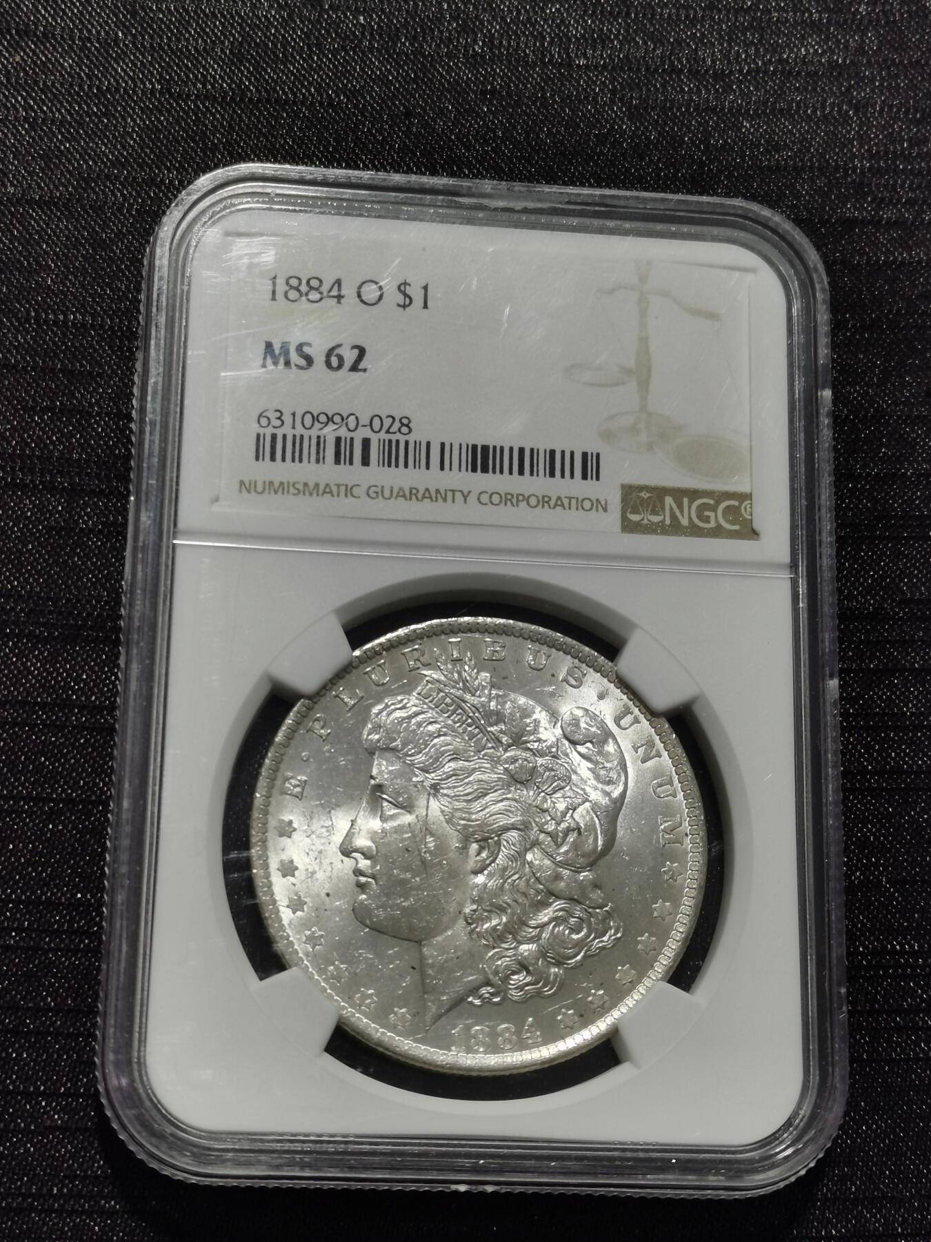天下钱庄专场欢迎参拍 NGC MS62 1884美国摩根一美元银币