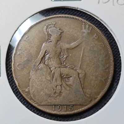KK钱币收藏小铺  第415期 2月预留时间 周末发货 1915英国1便士 