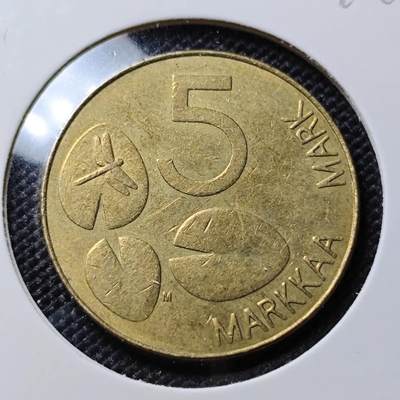 KK钱币收藏小铺  第417期 2月预留时间 周末发货 1993芬兰5马克