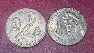 北京马甸外国币专卖第149期，外国币专场，陆续上拍，欢迎关注 - 马恩岛，新西兰克郎币