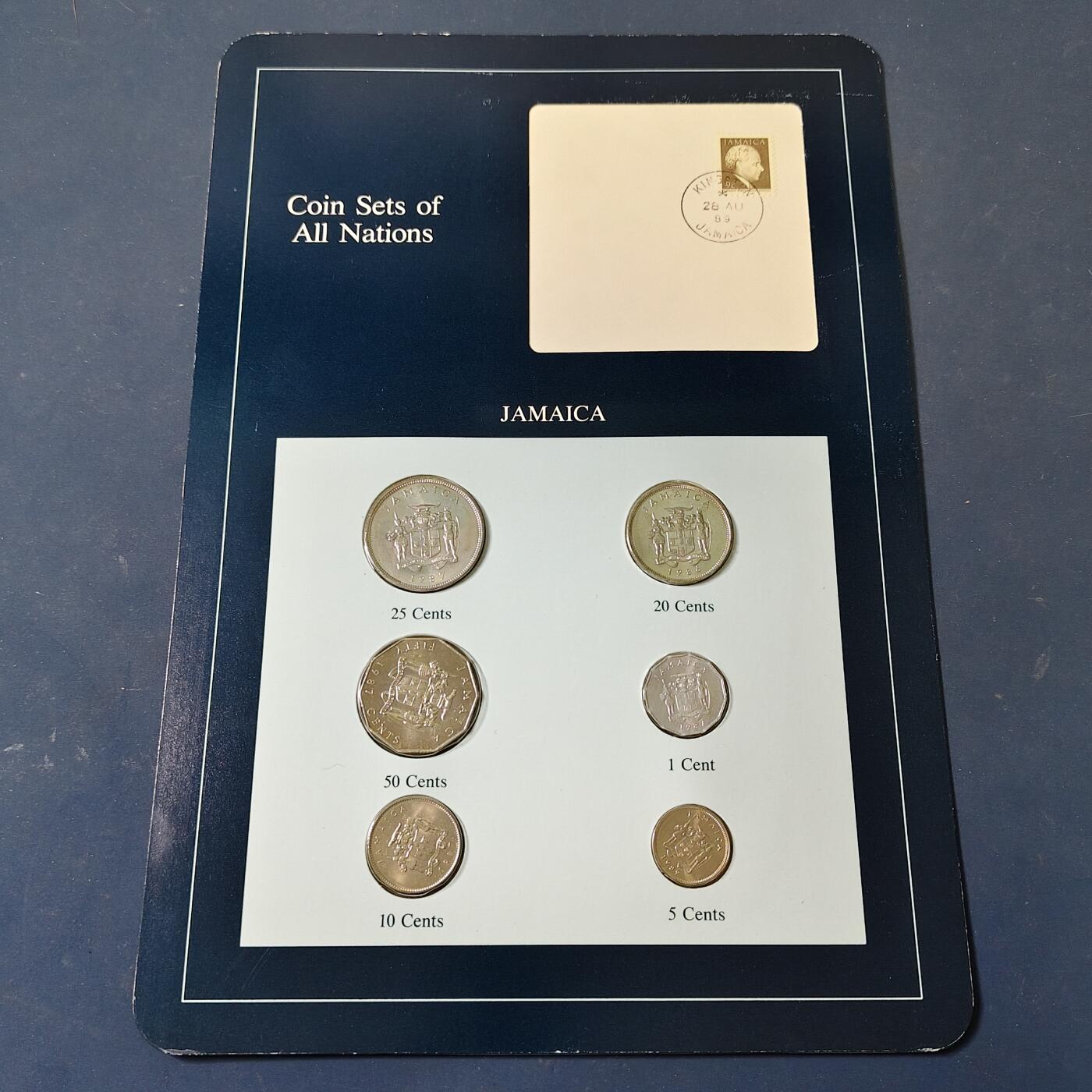 【全场包邮】纯粹捡漏拍517场 【富兰克林·世界各国硬币系列邮币卡】牙买加共和国