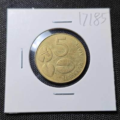 KK钱币收藏小铺  第417期 2月预留时间 周末发货 1993芬兰5马克