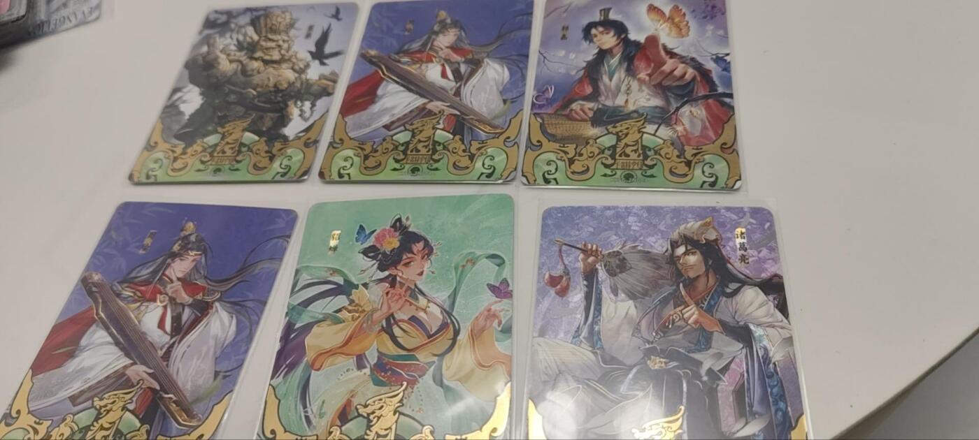 秋原瞳的小店第四十期——青梅时节雨纷纷，牧童遥指杏花村 卡游三国一周年特卡6张一套齐