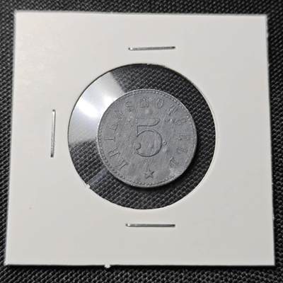 KK钱币收藏小铺  第417期 2月预留时间 周末发货  1920徳紧5芬尼代币