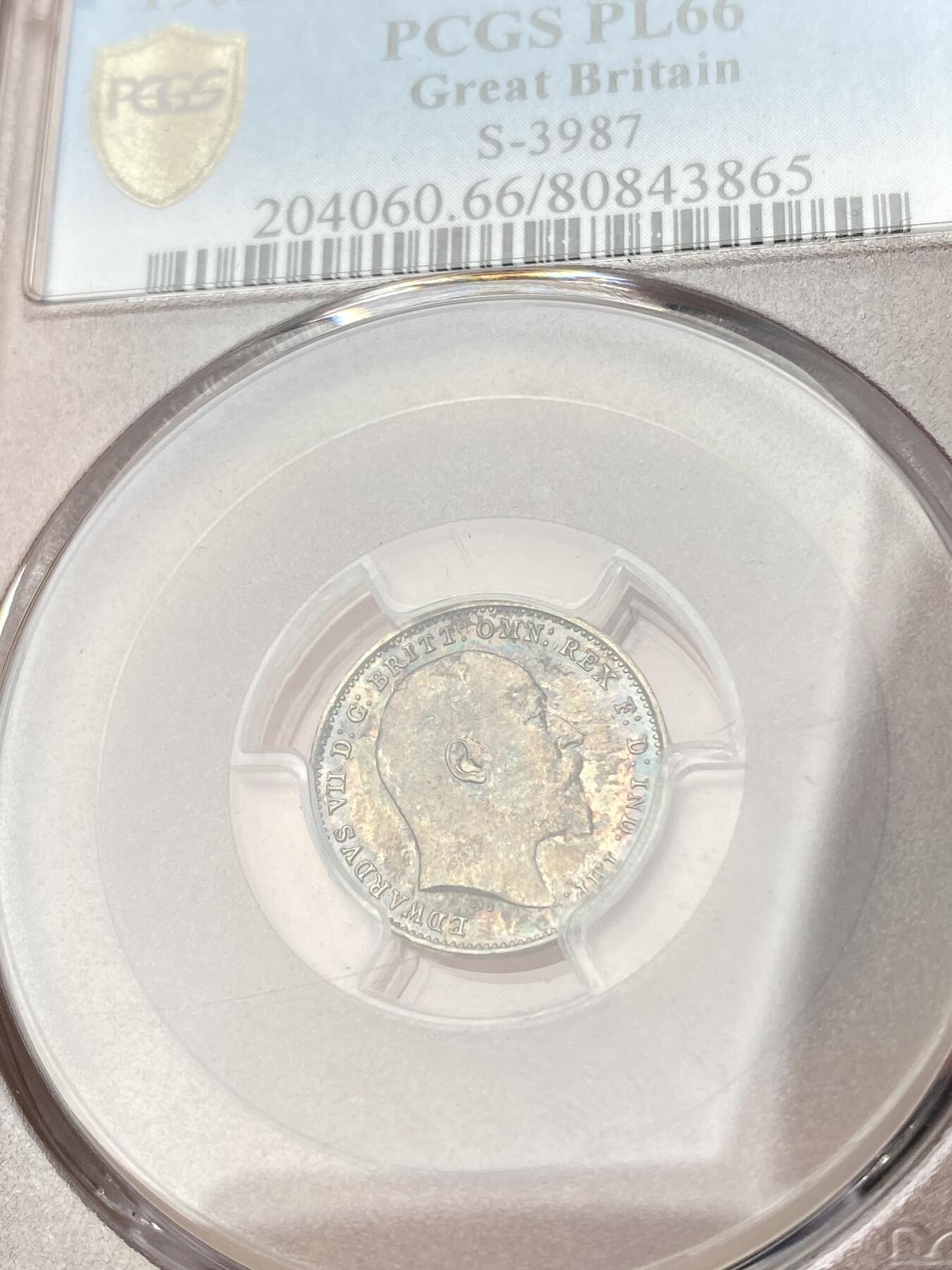 万国钱币拍卖第064期 PCGS PL65~67 1902年英国爱德华七世类精制濯足币一套四枚 绝美五彩包浆GEM顶级品质