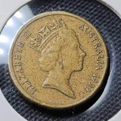 KK钱币收藏小铺  第417期 2月预留时间 周末发货 1990澳大利亚土著人2元 