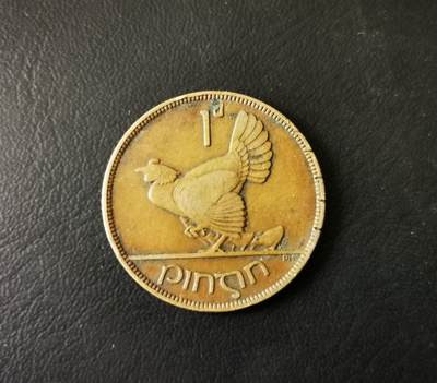 零零发外国硬币拍卖 无佣金 - 爱尔兰1928年1便士