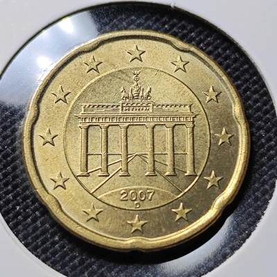 KK钱币收藏小铺  第417期 2月预留时间 周末发货 2007德国20欧分 