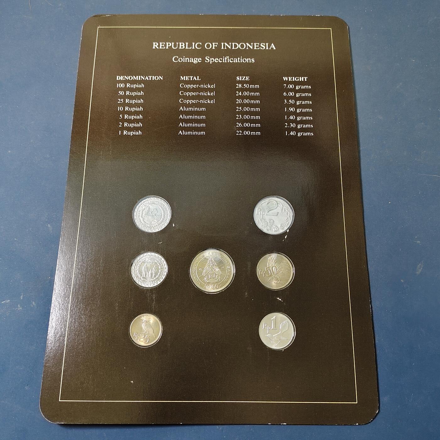 【全场包邮】纯粹捡漏拍517场 【富兰克林·世界各国硬币系列邮币卡】印度尼西亚共和国