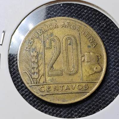 KK钱币收藏小铺  第417期 2月预留时间 周末发货 1945阿根廷20分