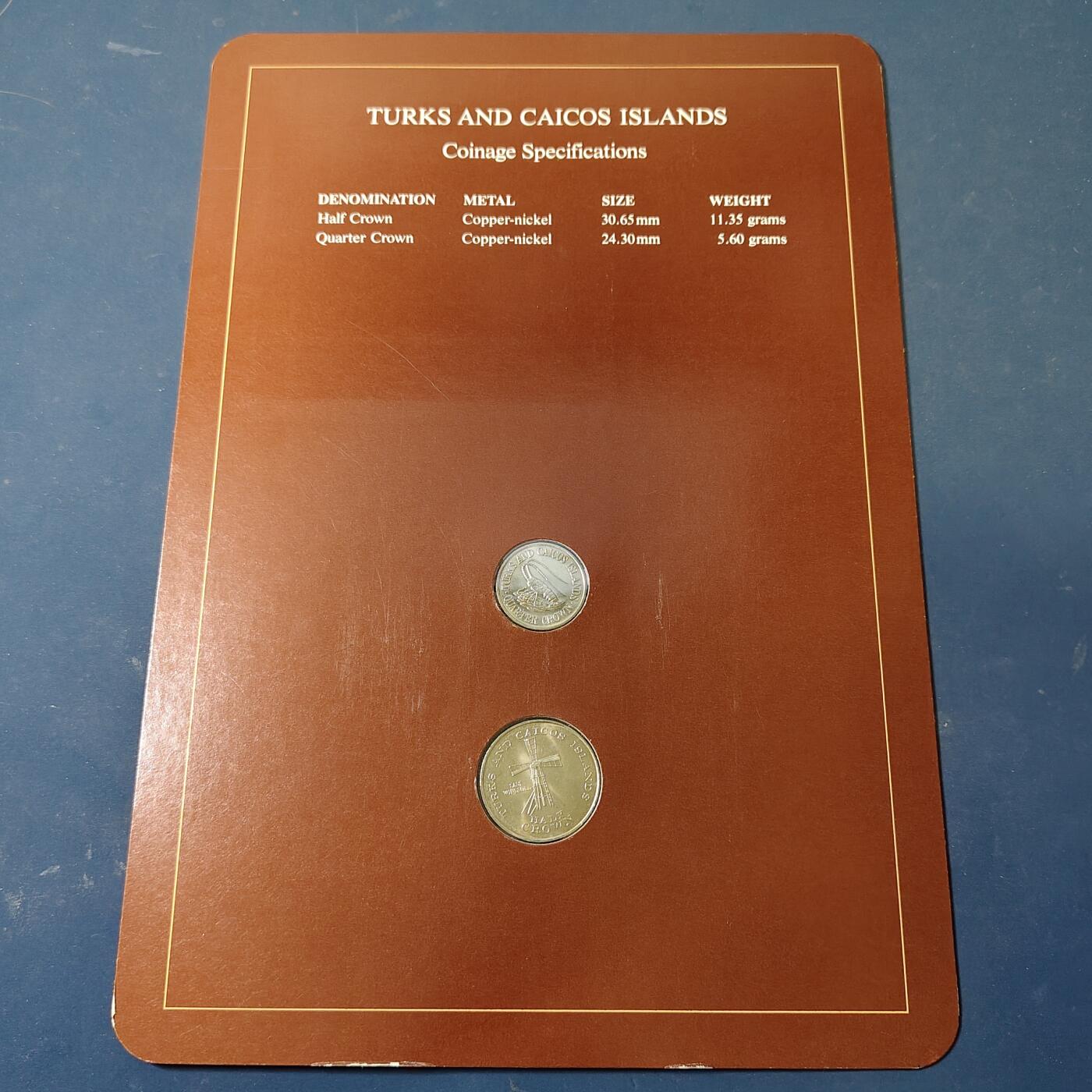 【全场包邮】纯粹捡漏拍517场 【富兰克林·世界各国硬币系列邮币卡】特克斯和凯克斯群岛