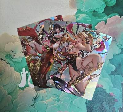 龙虎卡牌-八一场（满200元包邮，无佣金，每周六结拍，欢迎送拍） - 全息镭雕3张 卡玩帕克 异界水浒神姬某弹 A