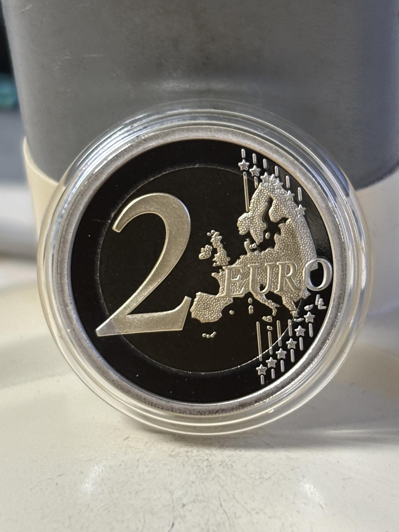 第196期拍卖 意大利2024年诺贝尔医学奖蒙塔尔奇尼2欧元纪念币