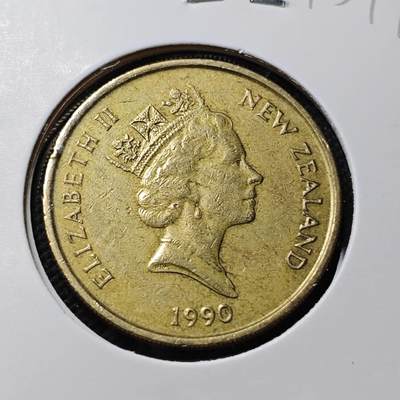 KK钱币收藏小铺  第415期 2月预留时间 周末发货 1990新西兰2元 