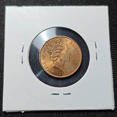 KK钱币收藏小铺  第415期 2月预留时间 周末发货 1985马恩鸟1便士 铜币