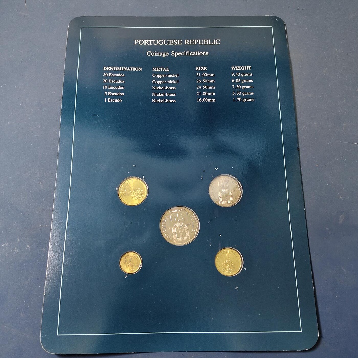 【全场包邮】纯粹捡漏拍517场 【富兰克林·世界各国硬币系列邮币卡】葡萄牙共和国