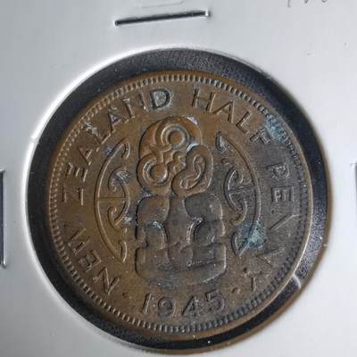 沼泽如烟--第1041场 - 新西兰1945年半便士