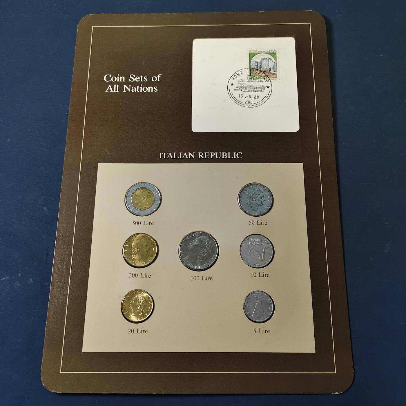 【全场包邮】纯粹捡漏拍517场 【富兰克林·世界各国硬币系列邮币卡】意大利共和国