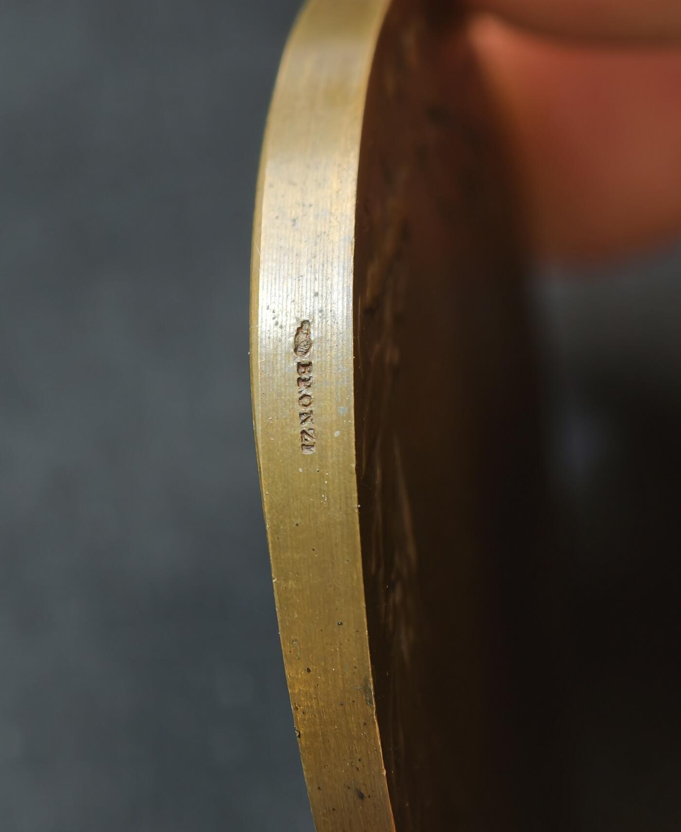 甄臻铺-世界币章拍卖（第58期），送拍享返佣金等优惠多多 法国玛丽安娜女神铜章（DANIEL DUPUIS作品），60.8g，50mm，丰饶角铜标，名家雕刻