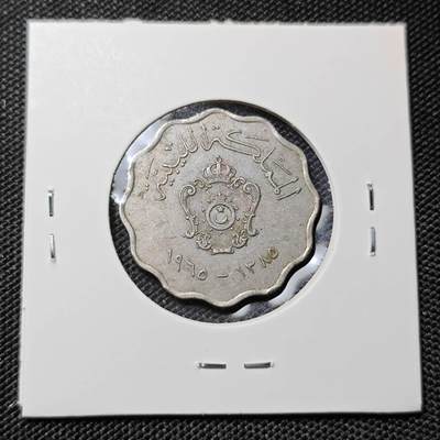 KK钱币收藏小铺  第417期 2月预留时间 周末发货 利比亚50米利姆 
