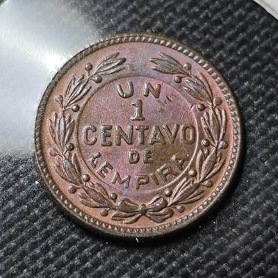 KK钱币收藏小铺  第417期 2月预留时间 周末发货 1957洪都拉斯1分 好品铜币