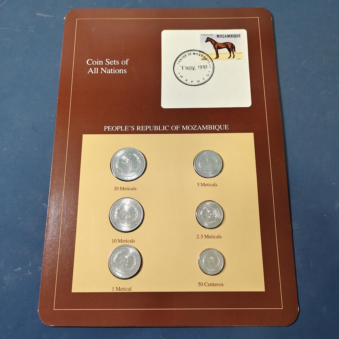 【全场包邮】纯粹捡漏拍517场 【富兰克林·世界各国硬币系列邮币卡】莫桑比克共和国