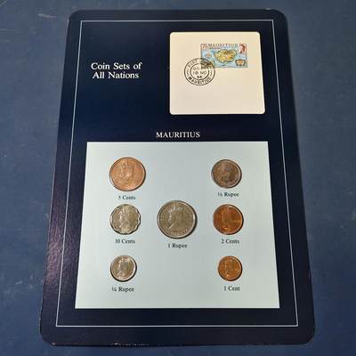【全场包邮】纯粹捡漏拍517场 - 【富兰克林·世界各国硬币系列邮币卡】毛里求斯共和国