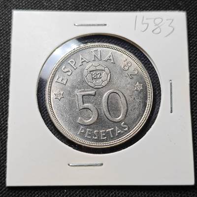 KK钱币收藏小铺  第415期 2月预留时间 周末发货 1980西班牙50比塞塔 纪念币