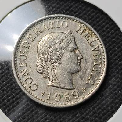 KK钱币收藏小铺  第415期 2月预留时间 周末发货 1969瑞士10分 