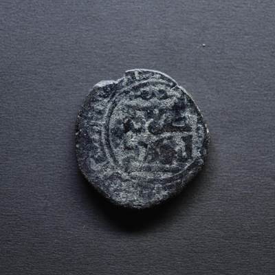 【良泉】4月16日【西方古代打制币】拍卖108件 - 公元1241-1246年【蒙古】窝阔台汗，乃马真太后——脱列哥那，洗银铜质第尔汗，3.83克