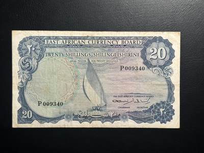 丙午马年四月第一场 。本期更新了稀有大革命纸币 - 东非1964年20先令，流通品相如图，千位号！预计在pmg30左右。稀有品种少见！