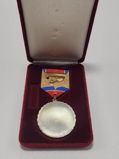 南水社第5次拍卖  朝鲜总联成立20周年纪念章，章体珐琅完整