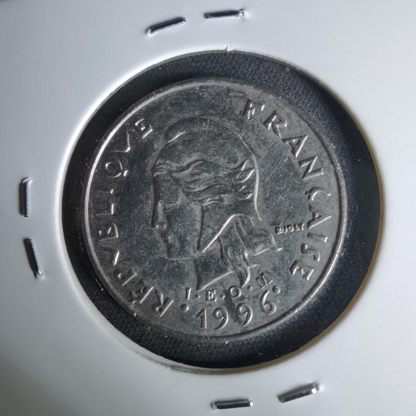 沼泽如烟--第1041场 法属新喀里多尼亚1996年10法郎