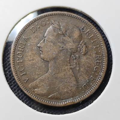 KK钱币收藏小铺  第415期 2月预留时间 周末发货 1887英国半便士 