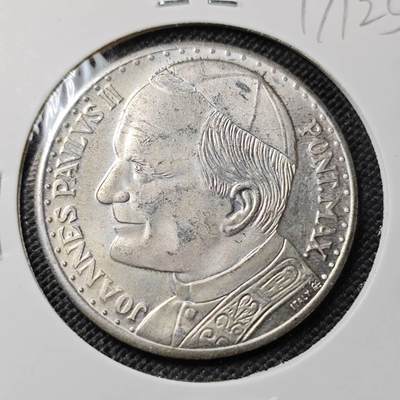 KK钱币收藏小铺  第417期 2月预留时间 周末发货 梵蒂冈教皇纪念章 镀银章