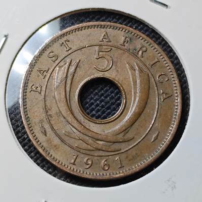 KK钱币收藏小铺  第417期 2月预留时间 周末发货 1961英属东非5分 