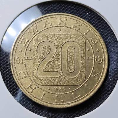 KK钱币收藏小铺  第417期 2月预留时间 周末发货 1980奥地利20先令 纪念币