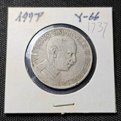 KK钱币收藏小铺  第417期 2月预留时间 周末发货 1924意大利2里拉 