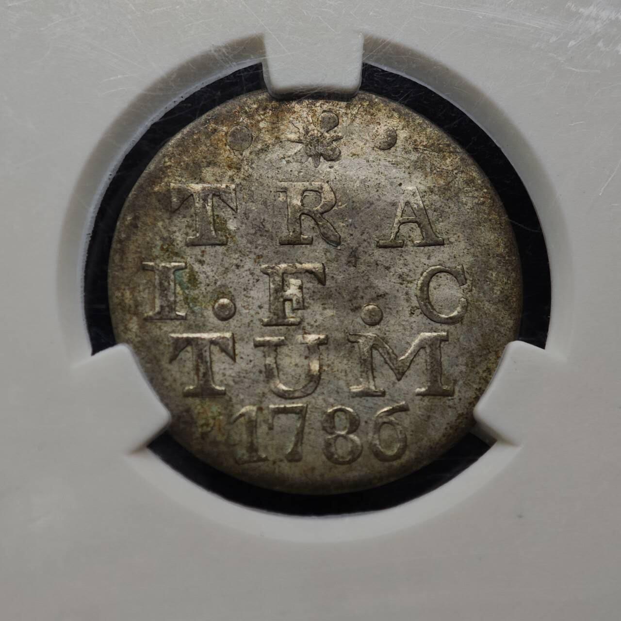  【淘币小摊】限时拍第八百八十九拍   散币套币纸币邮品场    每周一统一发货 荷兰1786年2S银币