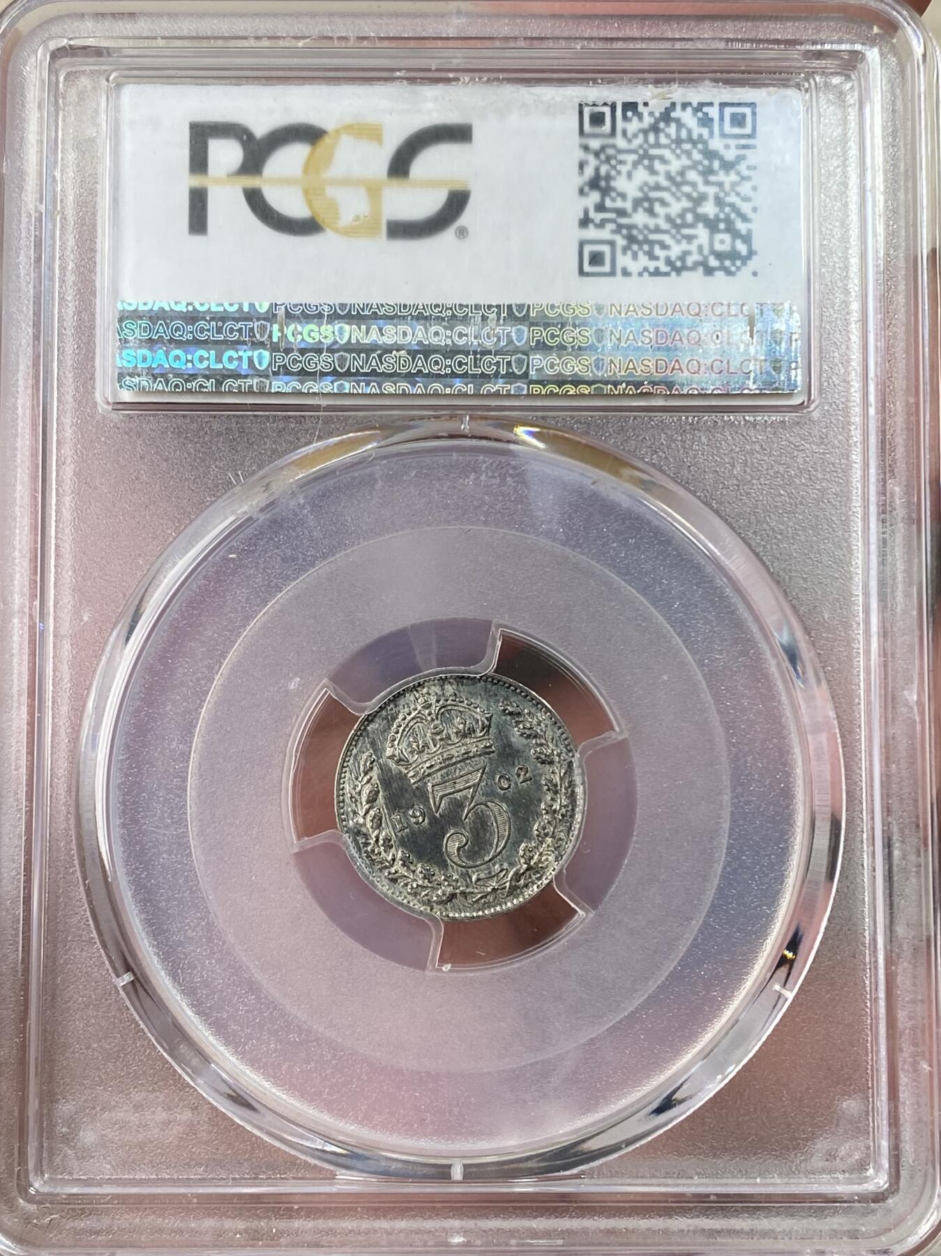 万国钱币拍卖第064期 PCGS PR63~64 1902年英国爱德华七世精制9枚套币 全套PCGS评级高分品相无忧 主币克朗64尤为难得 原味天鹅绒彩 越来越少的爱七银币套资源  一步到位的收藏级品质