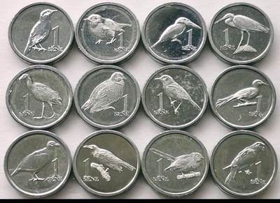 ❤️【币观天下】❤️ 第347期钱币拍卖场- 2026.4.3周五晚上6点半场 长期征集拍品  - 萨摩亚2020年鸟类1生丁纪念币12枚一套