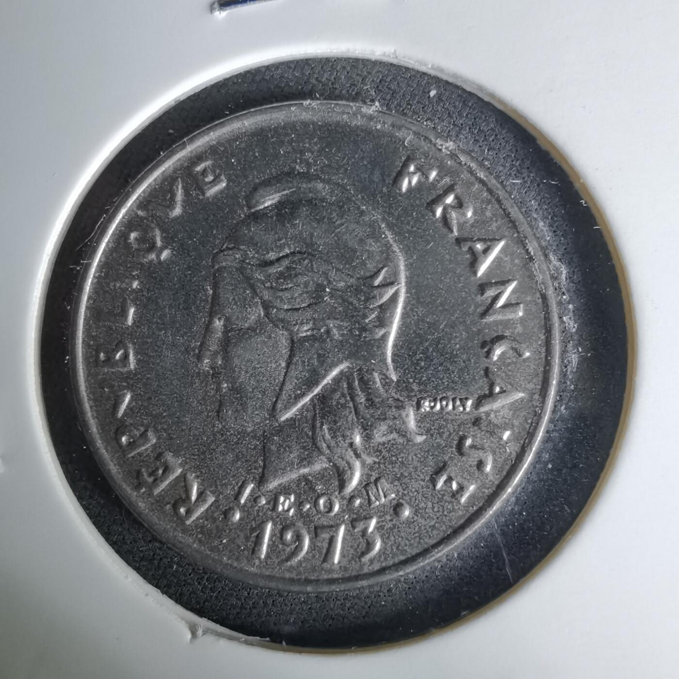 沼泽如烟--第1041场 法属新喀里多尼亚1973年10法郎