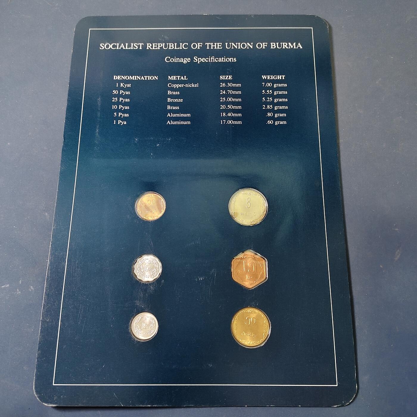 【全场包邮】纯粹捡漏拍517场 【富兰克林·世界各国硬币系列邮币卡】缅甸共和国