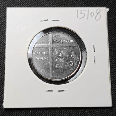 KK钱币收藏小铺  第415期 2月预留时间 周末发货 梵蒂冈50里拉 