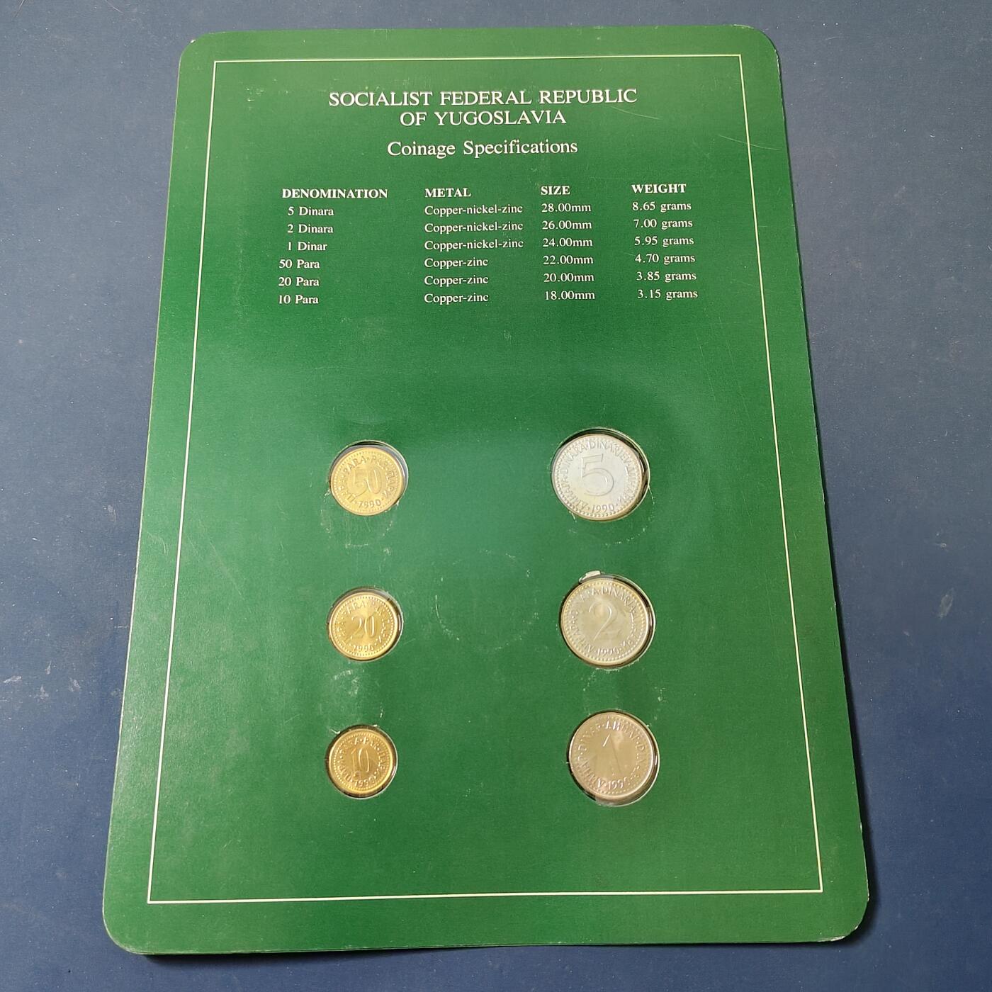 【全场包邮】纯粹捡漏拍517场 【富兰克林·世界各国硬币系列邮币卡】南斯拉夫社会主义联邦共和国