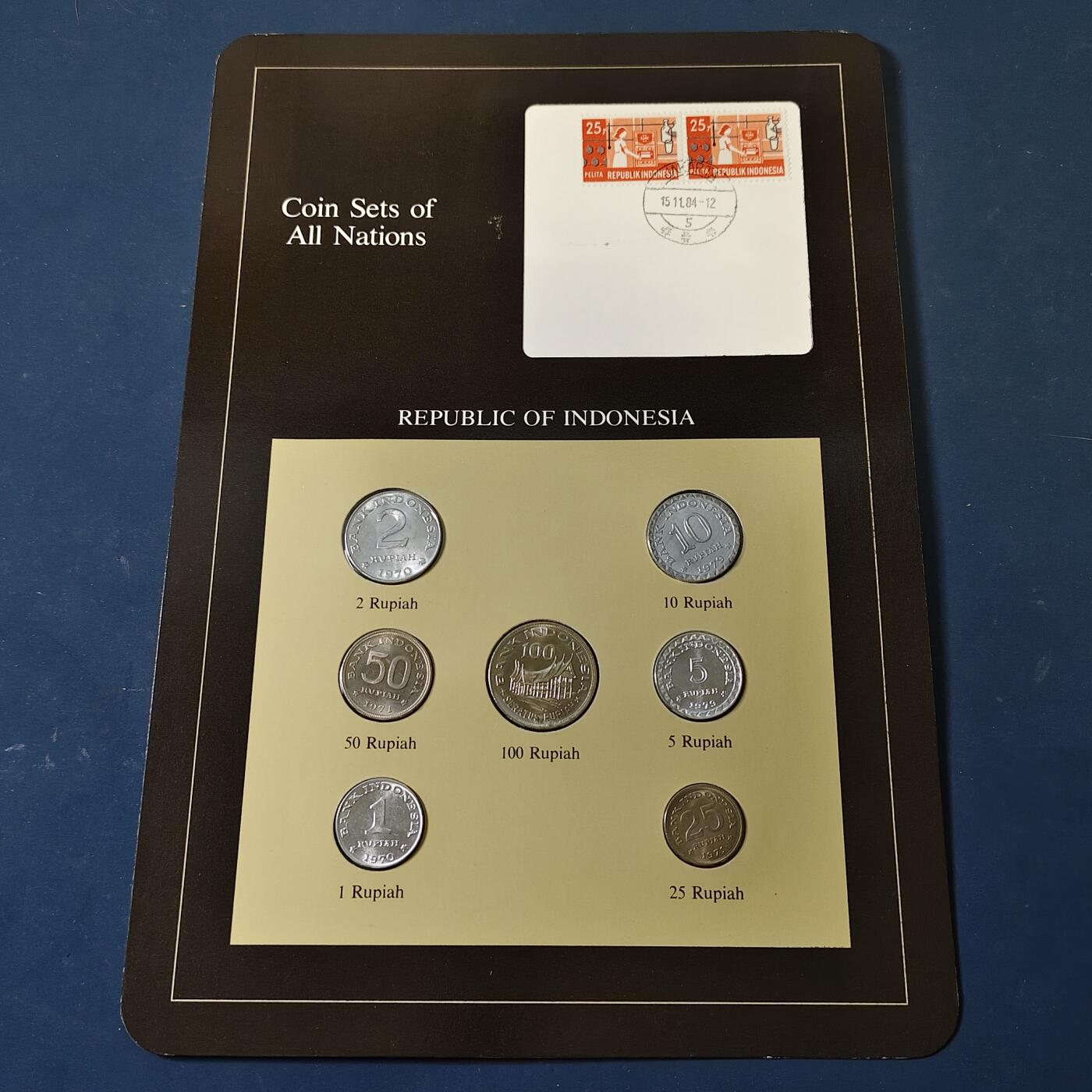 【全场包邮】纯粹捡漏拍517场 【富兰克林·世界各国硬币系列邮币卡】印度尼西亚共和国