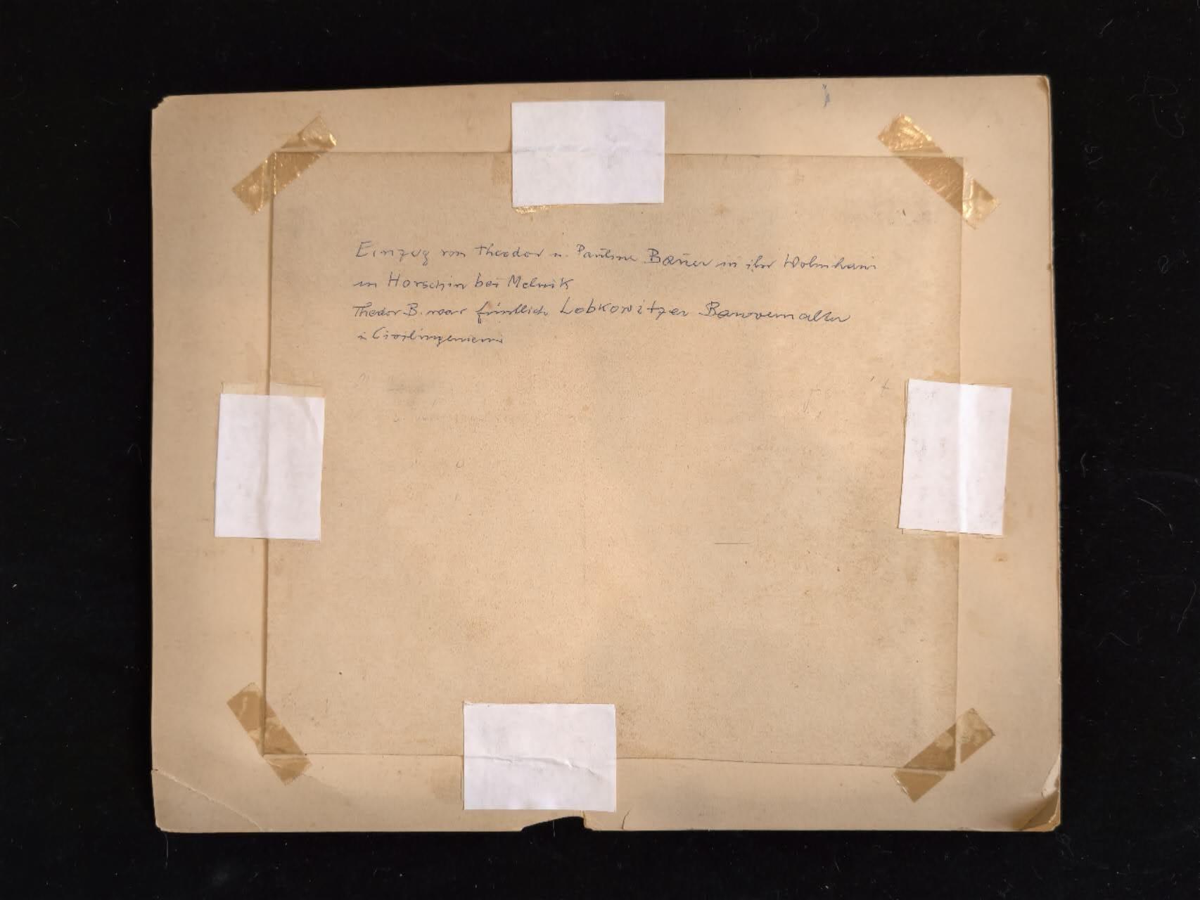 凯旋世界勋赏（第23期）（欢迎送拍）（对拍品有疑问请询问客服，不接受到手刀，出价默认拍品品相。请认真阅读拍卖规则！出价默认已认可！）（收到货请录制开箱视频，无视频概不处理问题。） 奥匈帝国 一张19世纪中期老照片，关于安东·鲍尔的父亲，西奥多·鲍尔和他的妻子入住他们位于梅尔尼克的新宅的照片