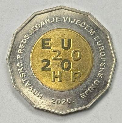 S&S Numismatic世界钱币-拍卖 第125期  - 克罗地亚2020年 欧洲联盟理事会主席国 25库娜双色纪念币