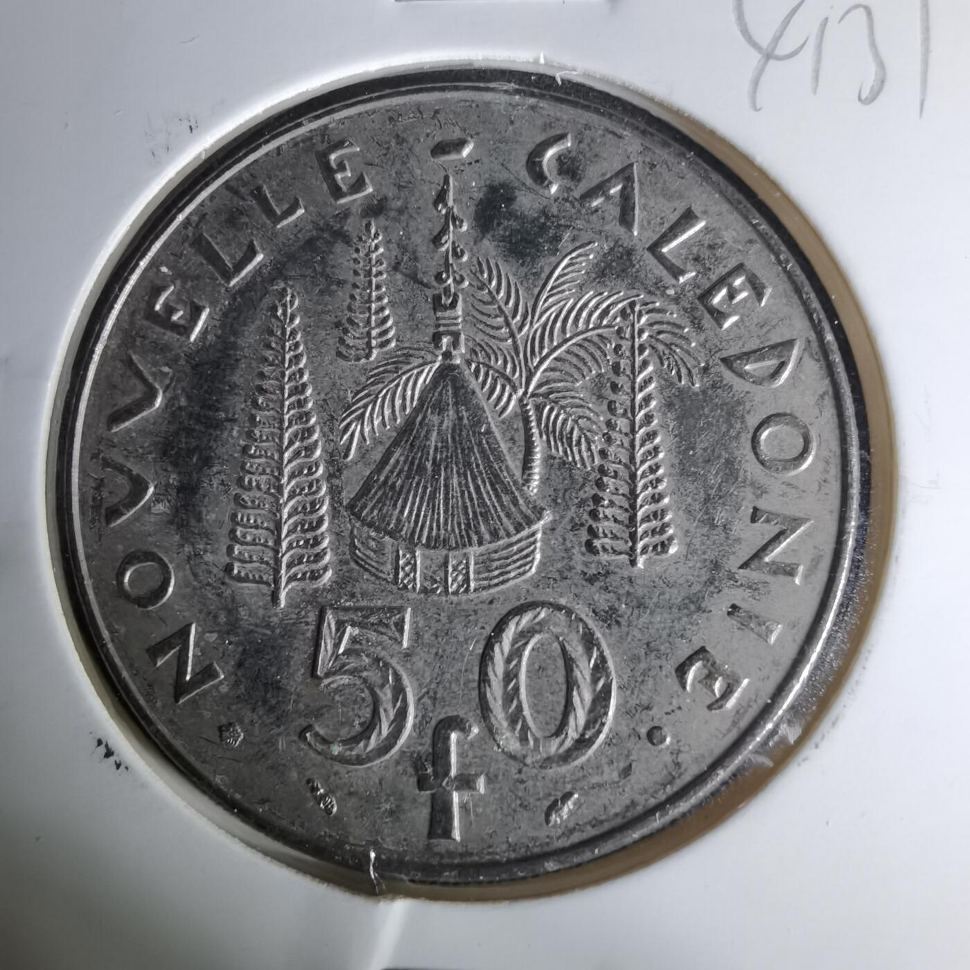 沼泽如烟--第1041场 法属新喀里多尼亚1983年50法郎